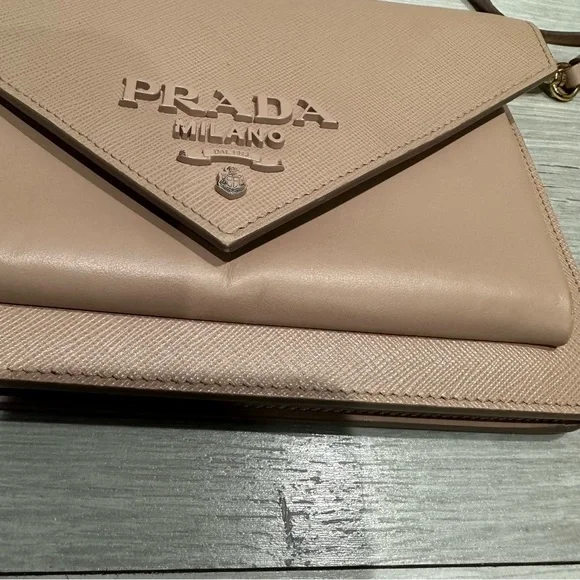 Prada Cosette Crossbody in Matte Nude Saffiano Leather - Picture 12 of 14